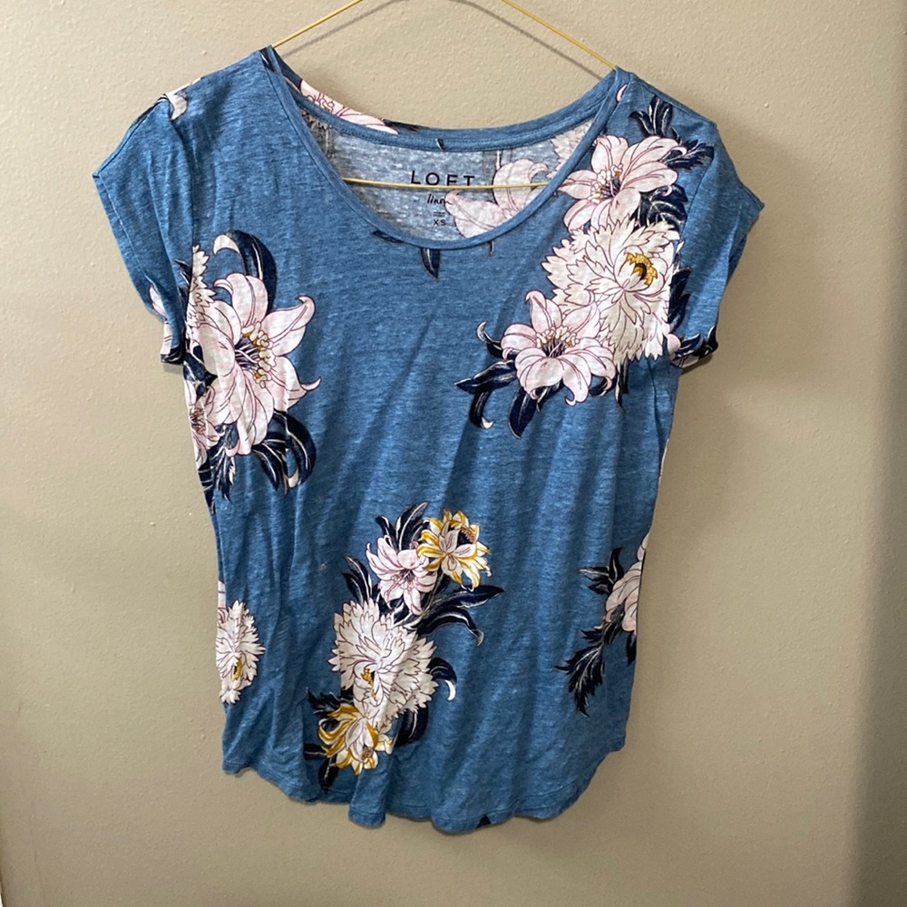 Loft linen XS short sleeve shirt